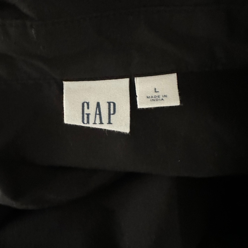 GAP Black Mini Dress Eyelet Tiered 3/4
Sleeve Shirt Dress Large - Picture 9 of 11